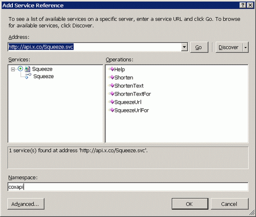 Figure 4 - Add Web Reference Dialog in .NET 3.0+