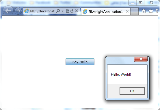 Sample 6 - Running Application Figure 23 - Running Silverlight Application